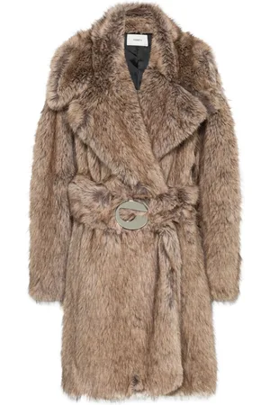 COPERNI Faux-fur belted coat