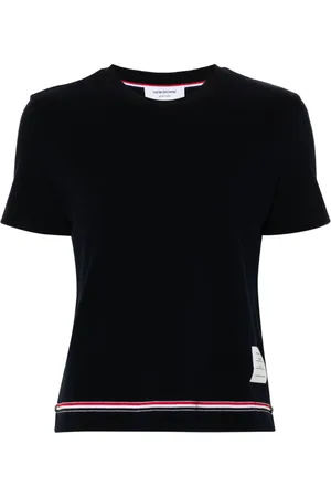 Thom Browne Piqué logo-patch jumper