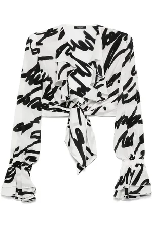 Balmain Love Letter-print blouse