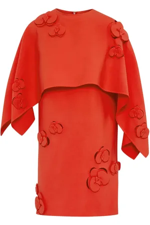 Oscar de la Renta Orchid capelet mini dress