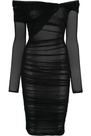 MUGLER Off-shoulder mini dress