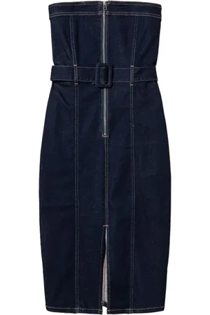 Twin-Set Denim bustier dress