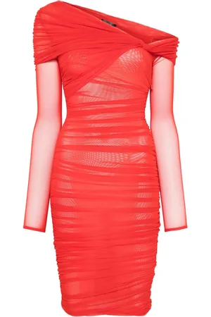 MUGLER Off-shoulder mini dress