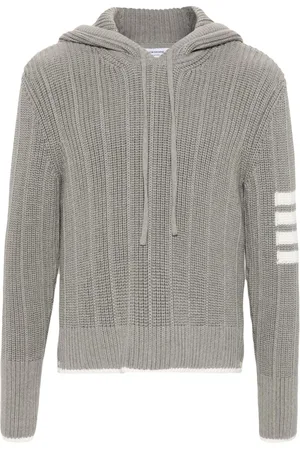 Thom Browne Ribbed cotton hoodie