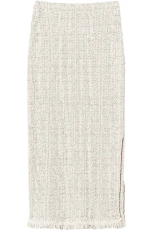 Twin-Set Lurex-detail jacquard midi skirt