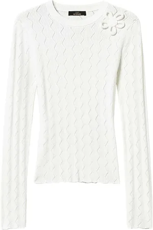 Twin-Set Floral-appliqué jumper