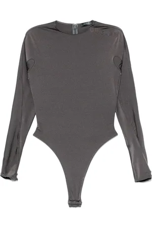 MUGLER Logo-embossed bodysuit