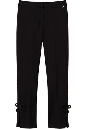 Twin-Set Floral-appliqué trousers