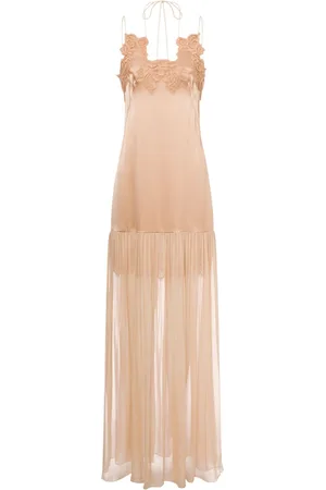 Alberta Ferretti Lace-trimmed gown