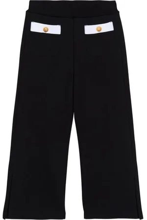 Balmain Two-tone cotton trousers