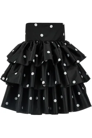 ROTATE Satin ruffled dress