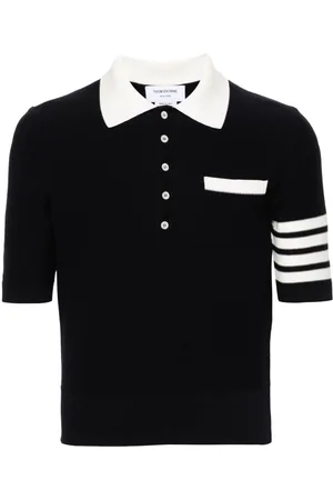Thom Browne 4-Bar knitted polo shirt