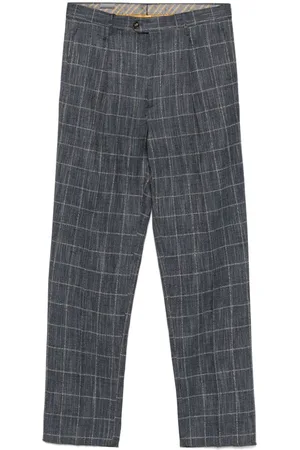 Etro Windowpane-pattern trousers