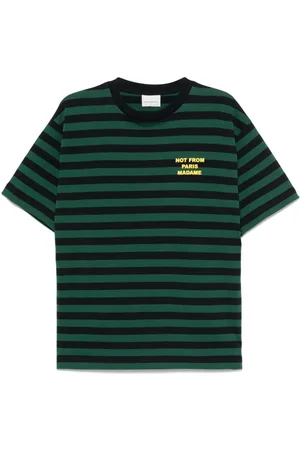 Drôle de Monsieur Le Slogan Rayé T-shirt