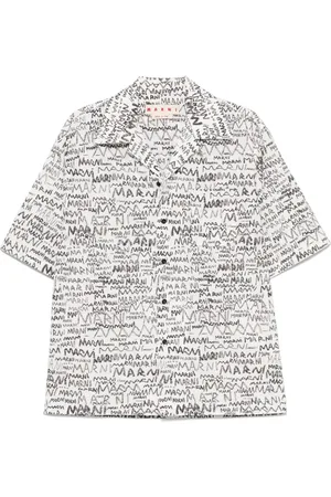 Marni Pencil logo-print shirt