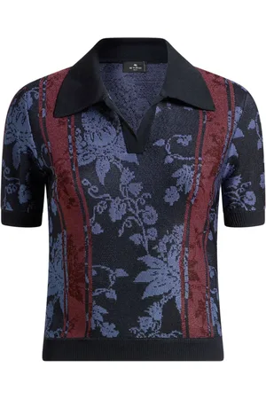 Etro Floral jacquard polo shirt