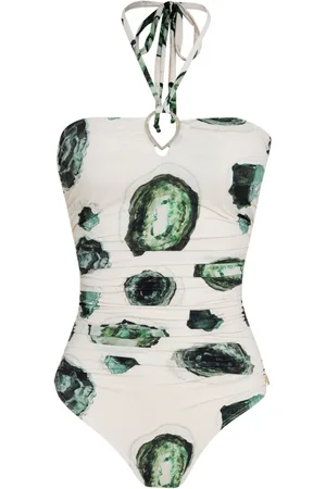 Brigitte Emerald-print swimsuit