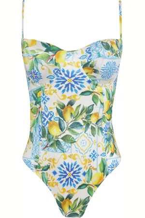 Brigitte Lemon-print swimsuit