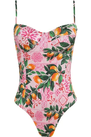 Brigitte Lemon-print swimsuit