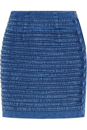 VERSACE Denim mini skirt