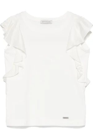 MONNALISA Ruffled-trim tank top