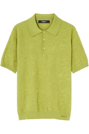 VERSACE Barocco knitted polo shirt