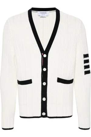 Thom Browne V-neck cotton cardigan