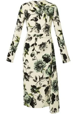 Erdem Draped long-sleeve midi dress