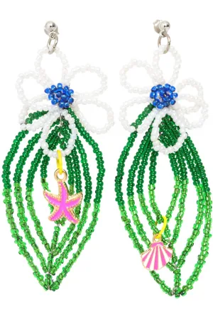 AMIR SLAMA Floral-appliqué earrings