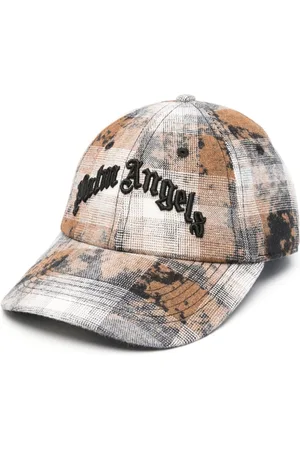 Palm Angels Curved-logo checked cap
