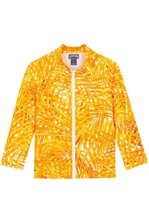 Vilebrequin Palm Leaves zip-up shirt