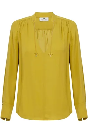 Elisabetta Franchi Logo-charm georgette blouse