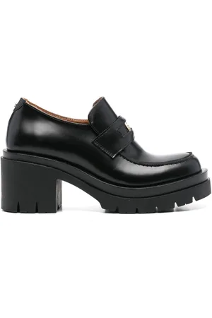 Maje 100mm leather loafers