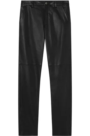 VERSACE Plongé leather trousers