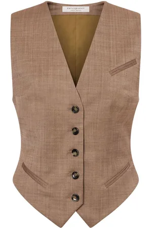 Serafini V-neck strap-detail waistcoat