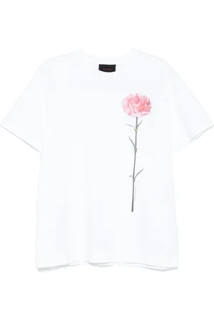 Simone Rocha Carnation-print short-sleeve T-shirt