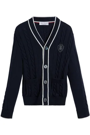 Brunello Cucinelli Logo-appliqué cotton cardigan