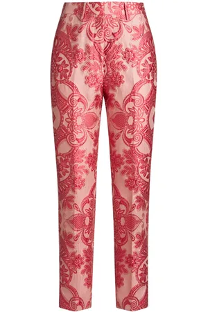 Etro Paisley-jacquard cigarette trousers