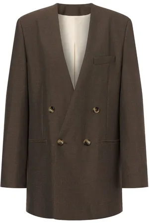 Serafini Lapeless double-breasted blazer