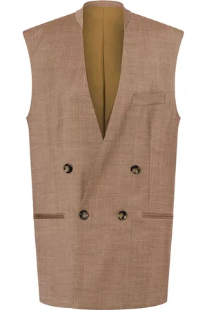 Serafini Lapeless double-breasted gilet