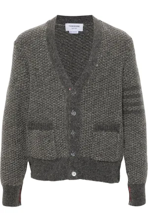 Thom Browne V-neck chunky-knit cardigan