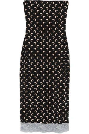 Marine Serre Crescent Moon jersey midi dress