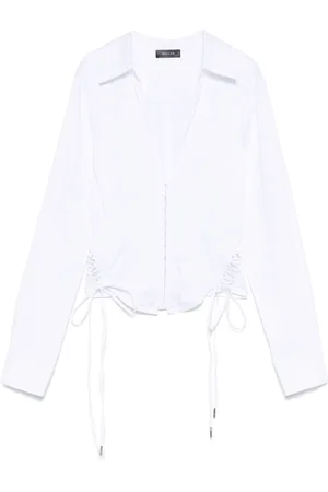 MUGLER Corset poplin shirt