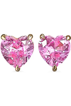Anabela Chan 9kt yellow mini Heart sapphire stud earrings