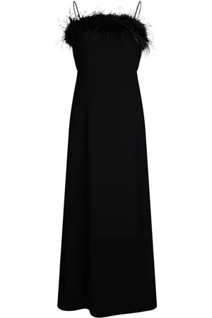 Liu Jo Feather-trim maxi dress