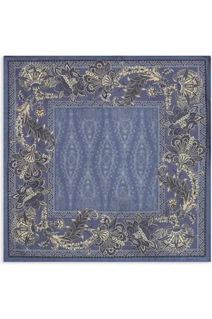 Etro Leafy-print silk pocket square