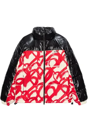 Msgm Grafitti-print puffer jacket