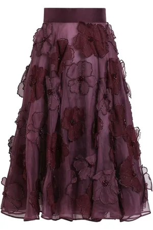Dolce & Gabbana Floral-appliqué midi skirt