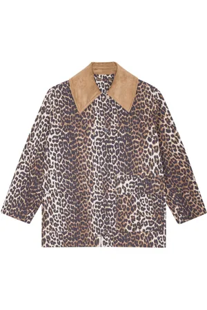 Ganni Leopard-print bomber jacket