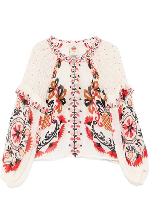 Farm Rio Cashew Mandala blouse